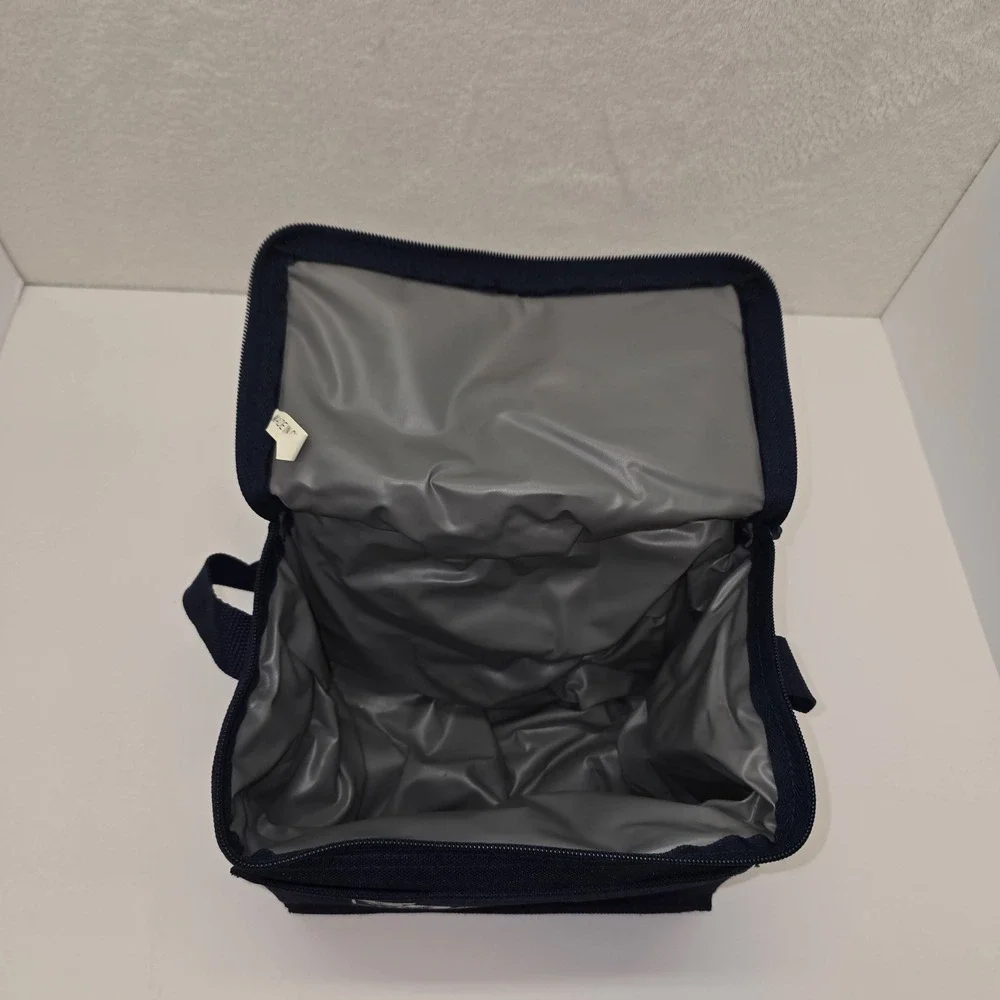 Snap-on Insulated Lunch Bag Cooler Zipper Navy USA‎ Logo Compact